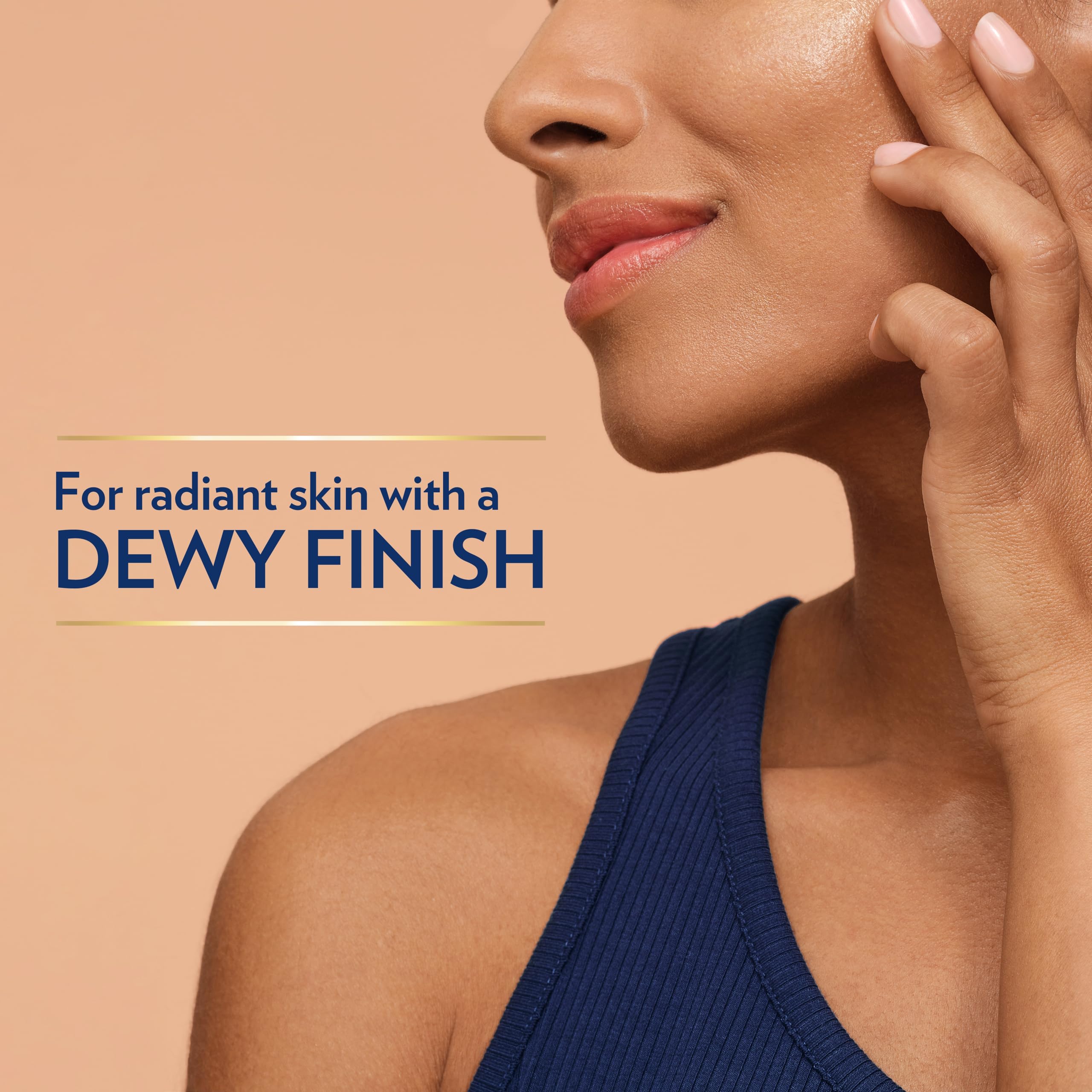 Vaseline Cocoa Shimmer Jelly Stick being rubbed on skin for easy glide