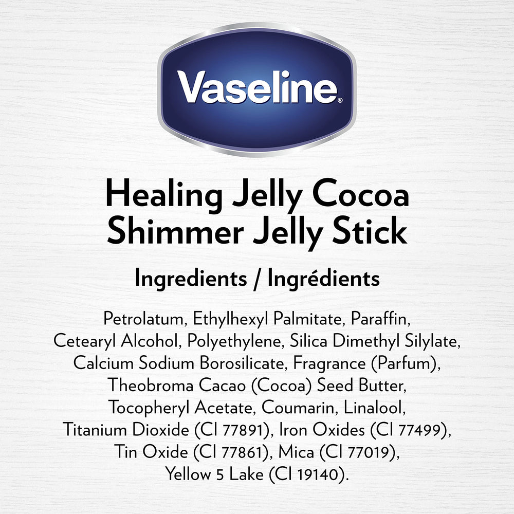 Vaseline Cocoa Shimmer Jelly Stick provides on-the-go dewy glow for skin.