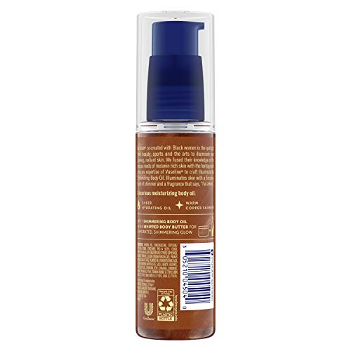 Vaseline Illuminate Me oil-apply demonstrates easy even coverage for radiant skin