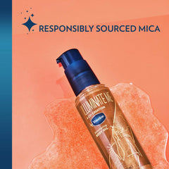 Vaseline Illuminate Me shimmering-closeup highlights warm copper shimmer on skin