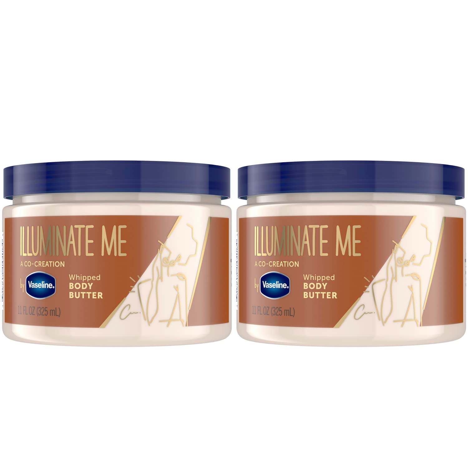 Vaseline Illuminate Me 2-pack pack shot for luminous skin prep.
