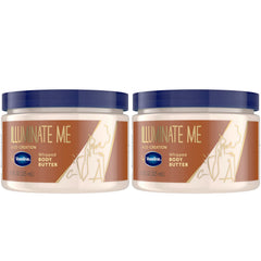 Vaseline Illuminate Me 2-pack pack shot for luminous skin prep.