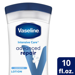 Vaseline Intensive Care Advanced Repair fragrance-free pump应用 demonstrating easy distribution.