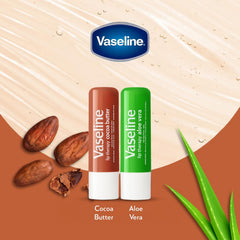 Vaseline Lip Therapy Aloe Vera stick close-up highlighting cooling, soothing feel