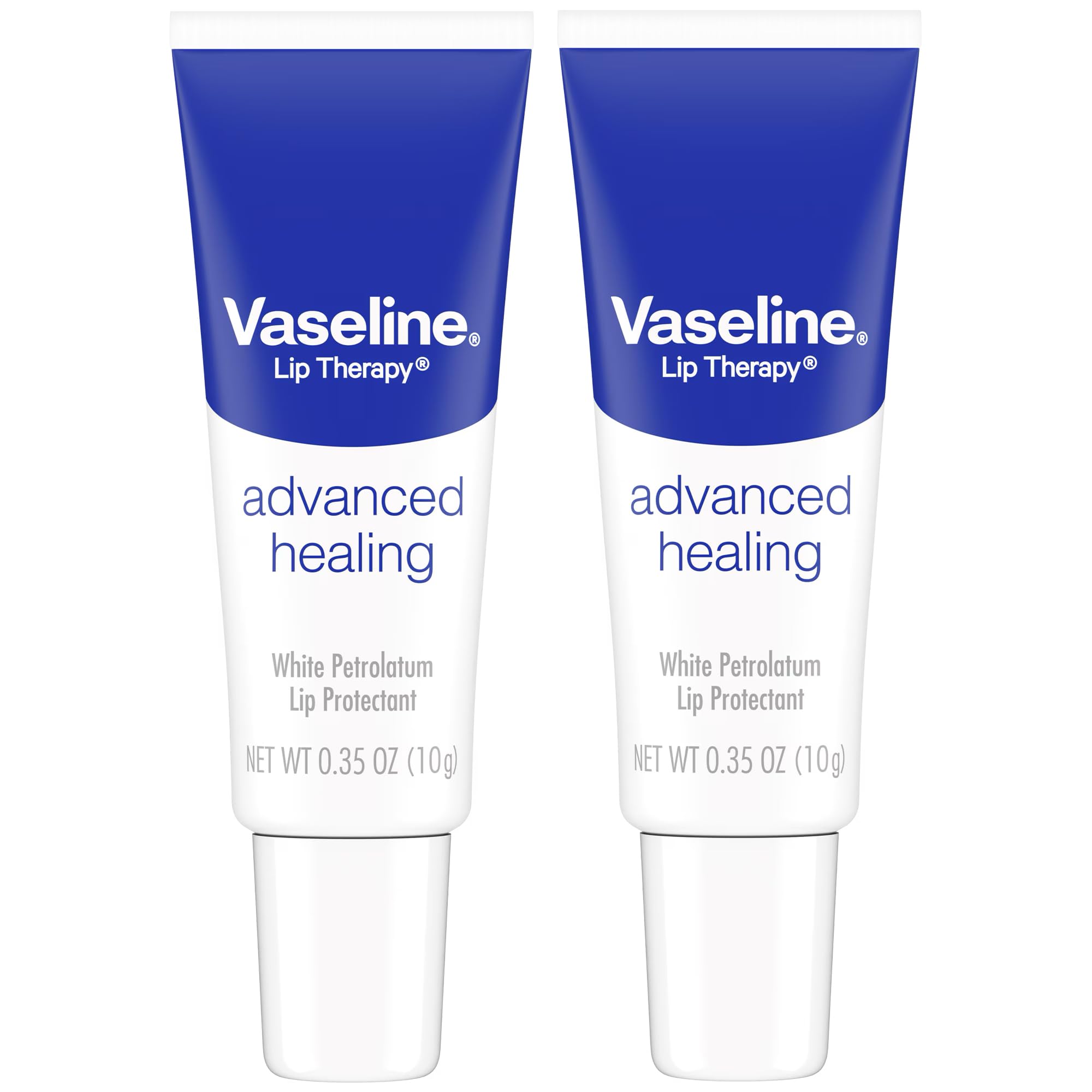 Vaseline Lip Therapy Advanced Healing lip balm tube for on-the-go hydration.