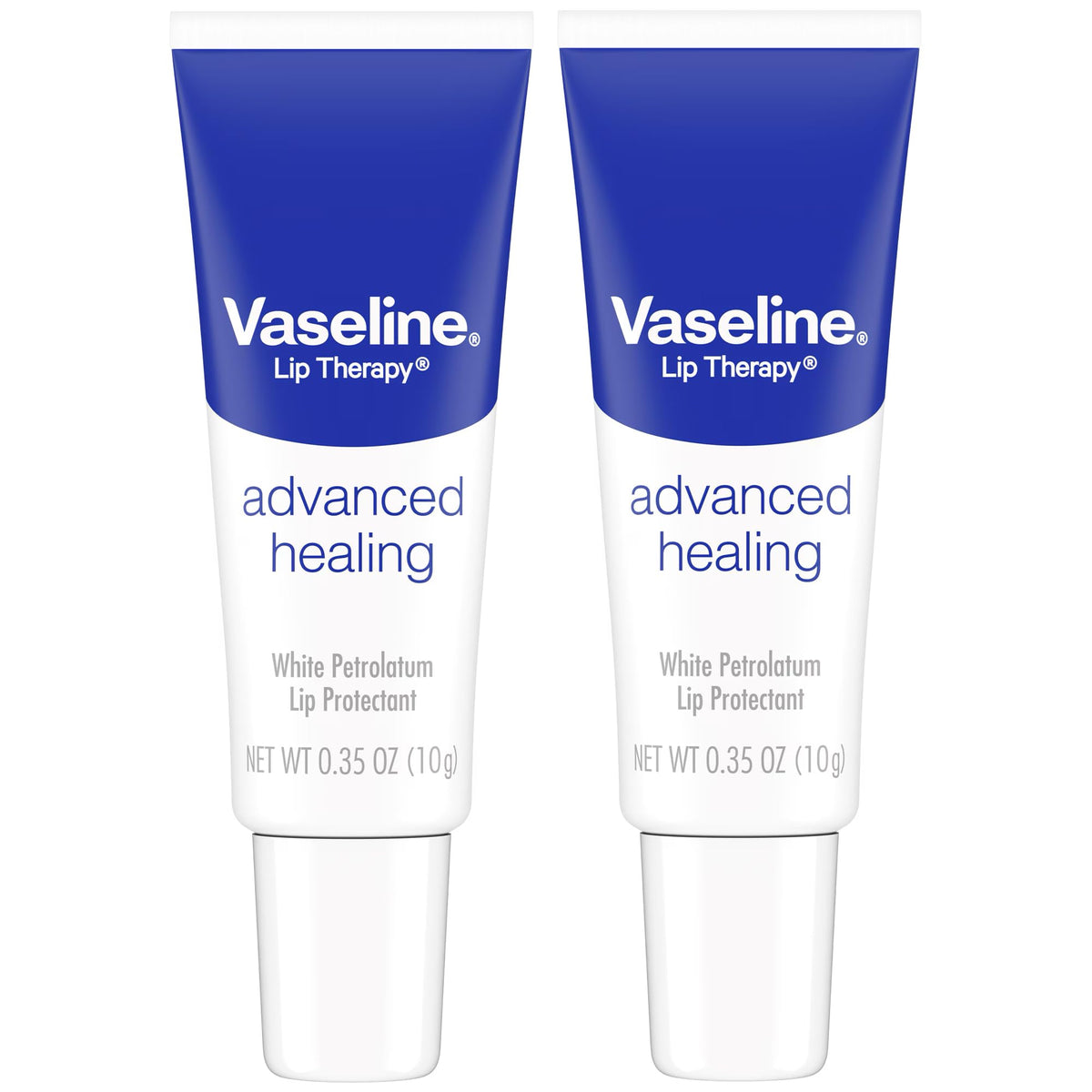 Vaseline Lip Therapy Advanced Healing lip balm tube for on-the-go hydration.