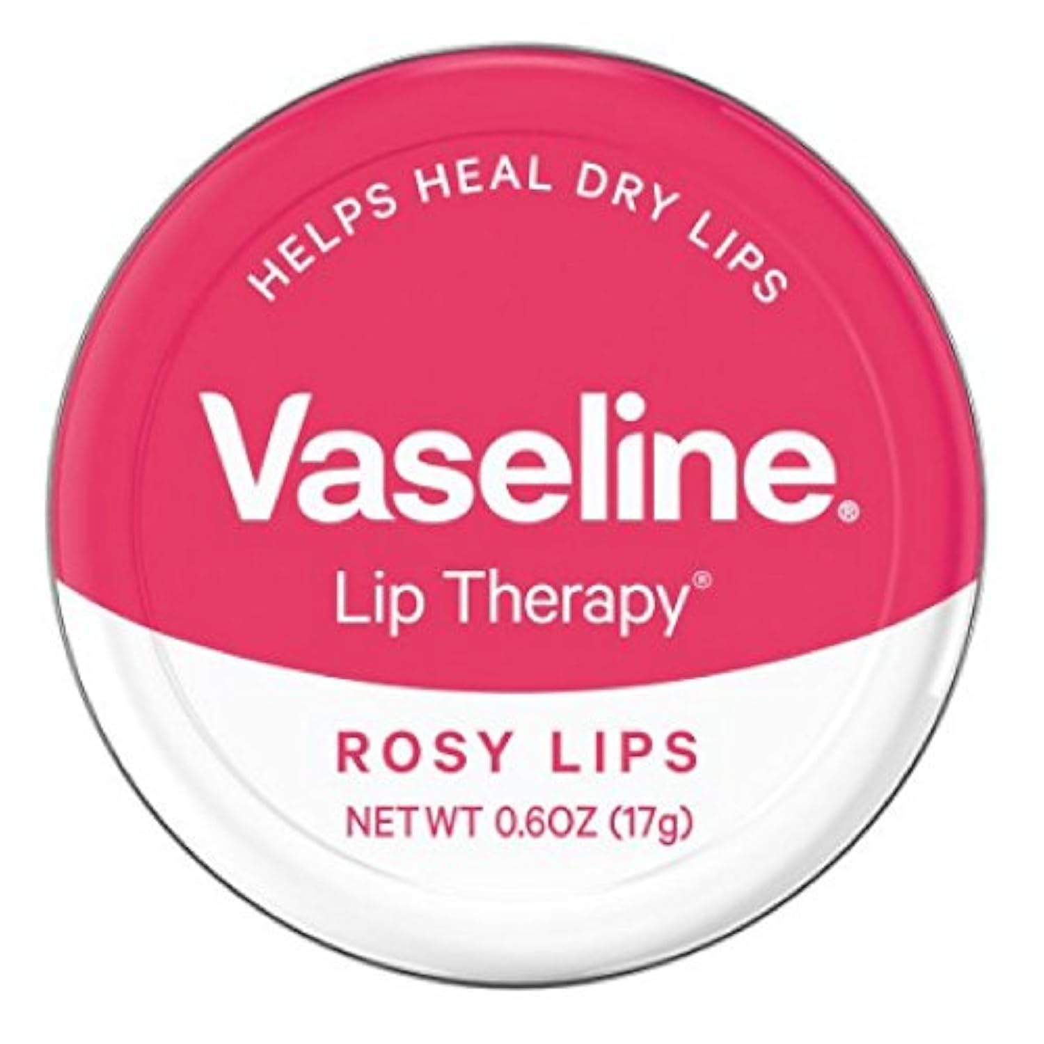Vaseline Lip Therapy en lata con bálsamo rosado hidrata labios