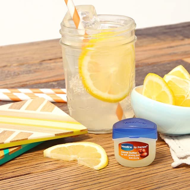 Vaseline Lip Therapy Cocoa Butter compact on-the-go lip care.