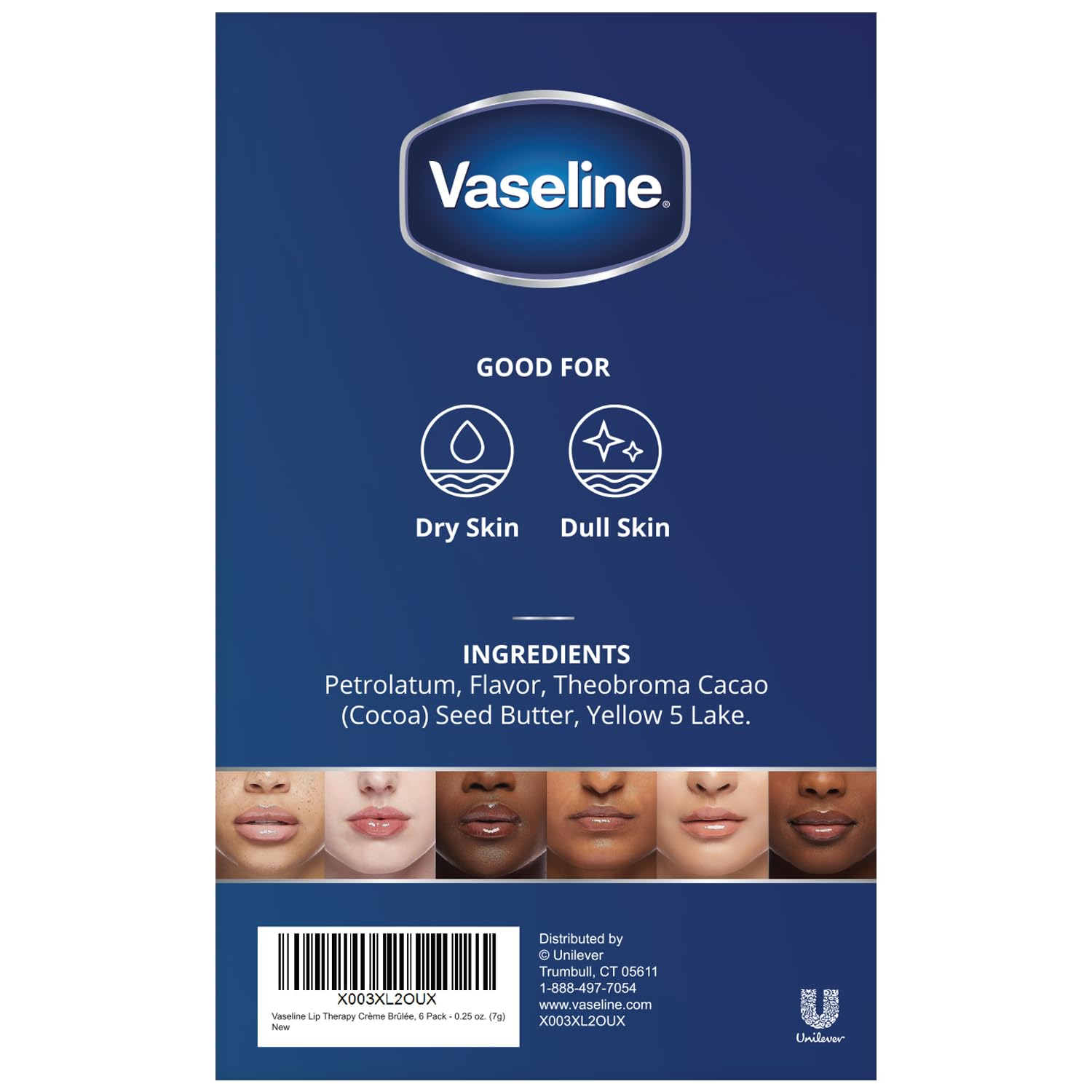 Vaseline Lip Therapy Creme Brulee with cocoa butter fragrance