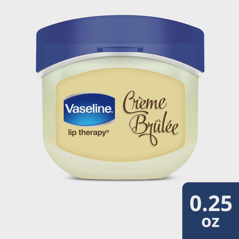 Compact Vaseline Lip Therapy Creme Brulee mini packaging for on-the-go