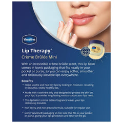 Six-pack Vaseline Lip Therapy Creme Brulee mini jars for travel