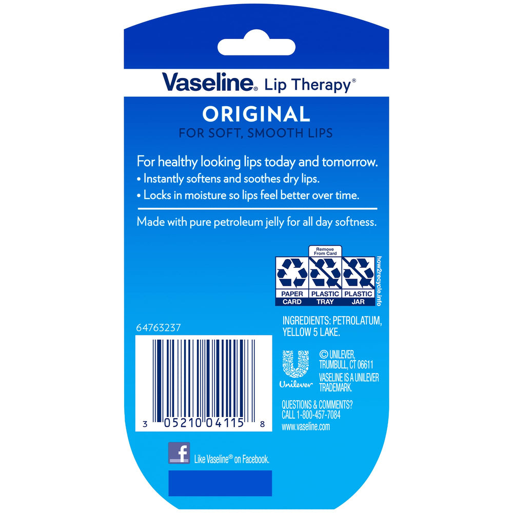 Vaseline Lip Therapy pocket-size mini jar ready for purse-friendly moisture on the go.