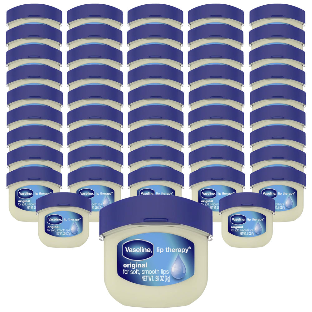 Vaseline Lip Therapy Original mini display bulk jars for easy restock and bulk savings.
