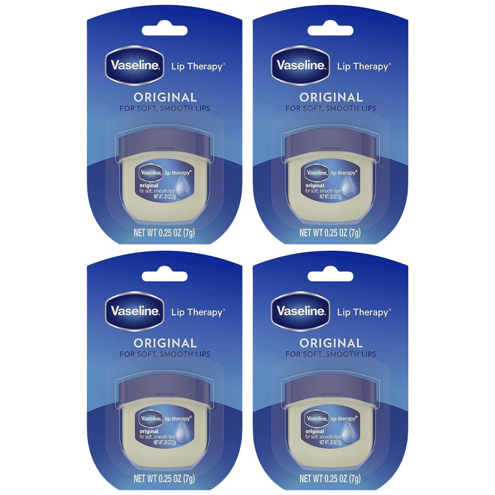 Vaseline Lip Therapy Original mini jar closeup for smooth lips