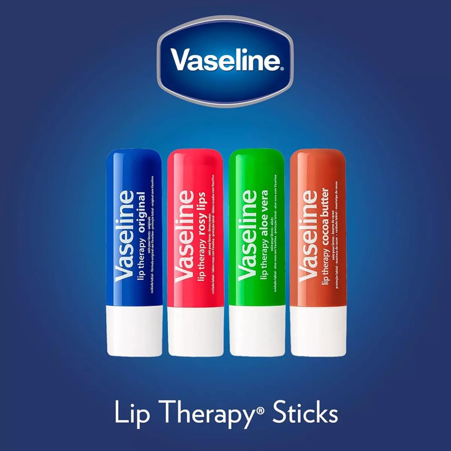 Vaseline Lip Therapy Original 0.16 oz size ideal for purse or pocket.
