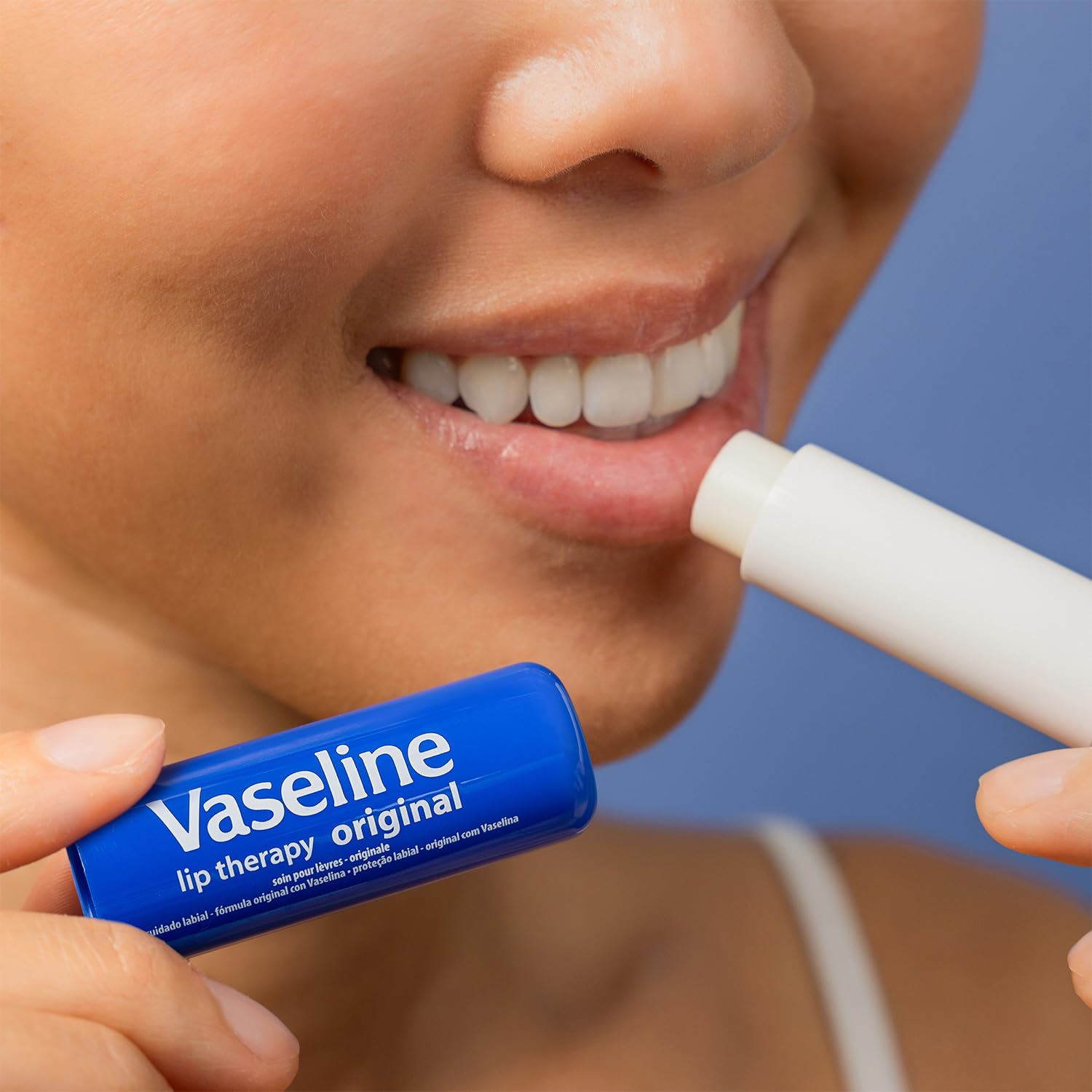 Vaseline Lip Therapy Original sticks lined up showcasing bulk-pack convenience.