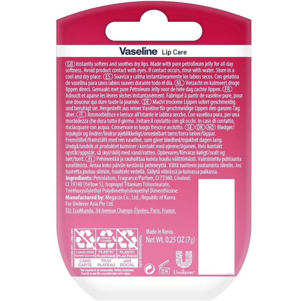 Vaseline Lip Therapy Rosy Lips on lip demonstrates rose tint