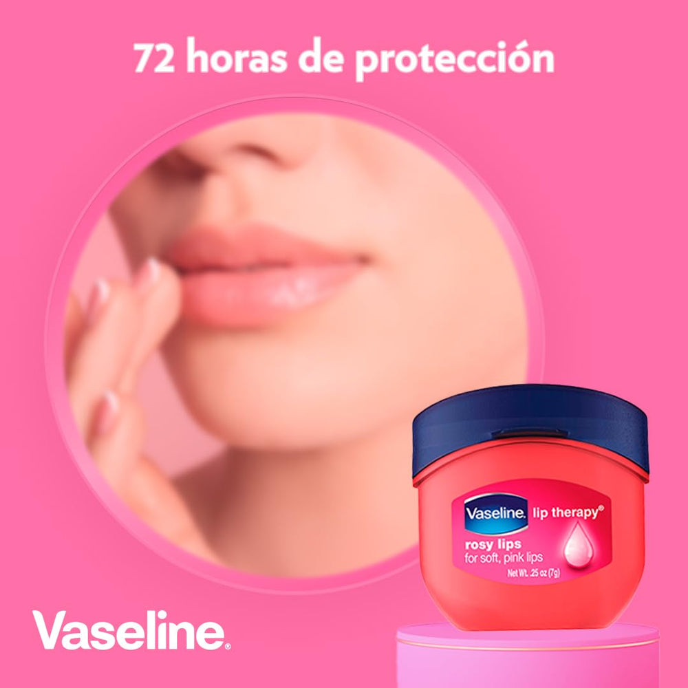 Vaseline Lip Therapy Rosy fragrance detail highlights subtle scent