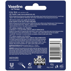 Vaseline Lip Therapy Rosy Lips open tube ready for smooth application and moisture.