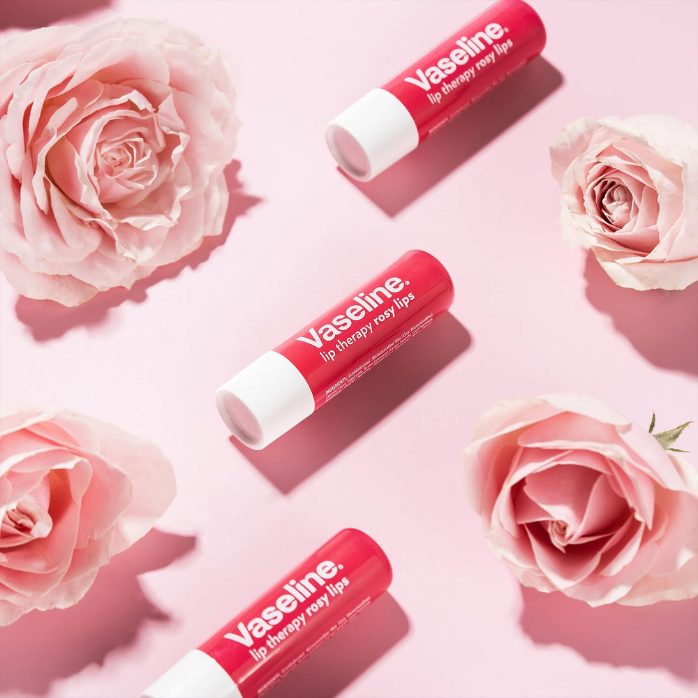 Vaseline Lip Therapy Rosy Lips subtle rose tint for everyday color.