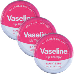 Vaseline Lip Therapy Rosy Lips tin packaging for on-the-go hydration
