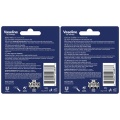 Vaseline Lip Therapy 4-pack Aloe Vera emphasizes refreshing balm for dry lips