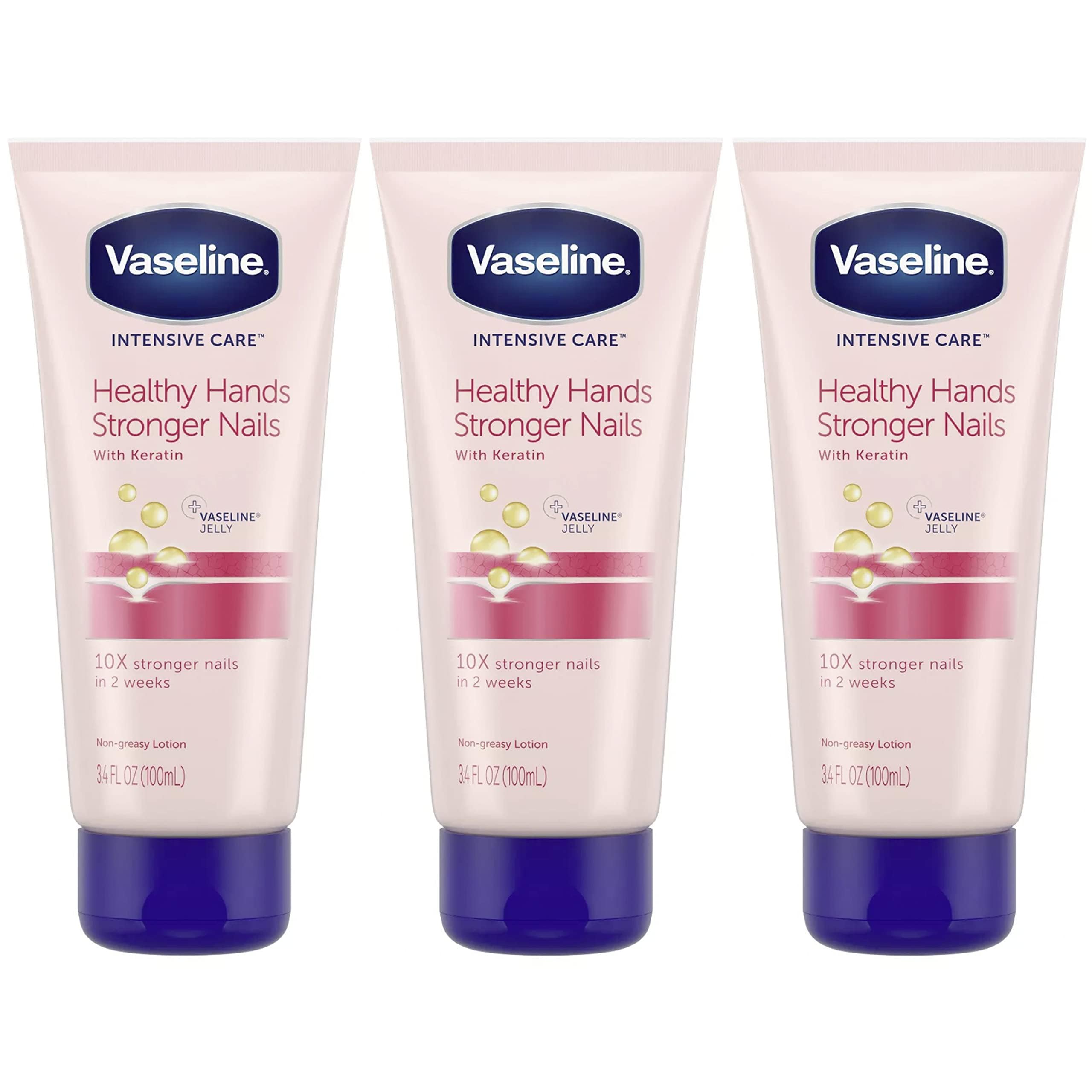 Vaseline lotion healthy hands keratin pack 3-4oz nourishes nails and cuticles