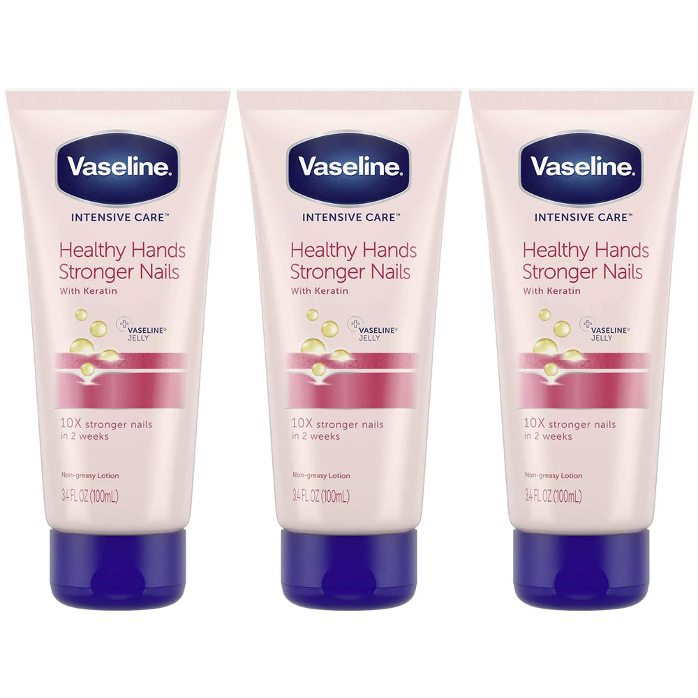 Vaseline lotion healthy hands keratin pack 3-4oz nourishes nails and cuticles