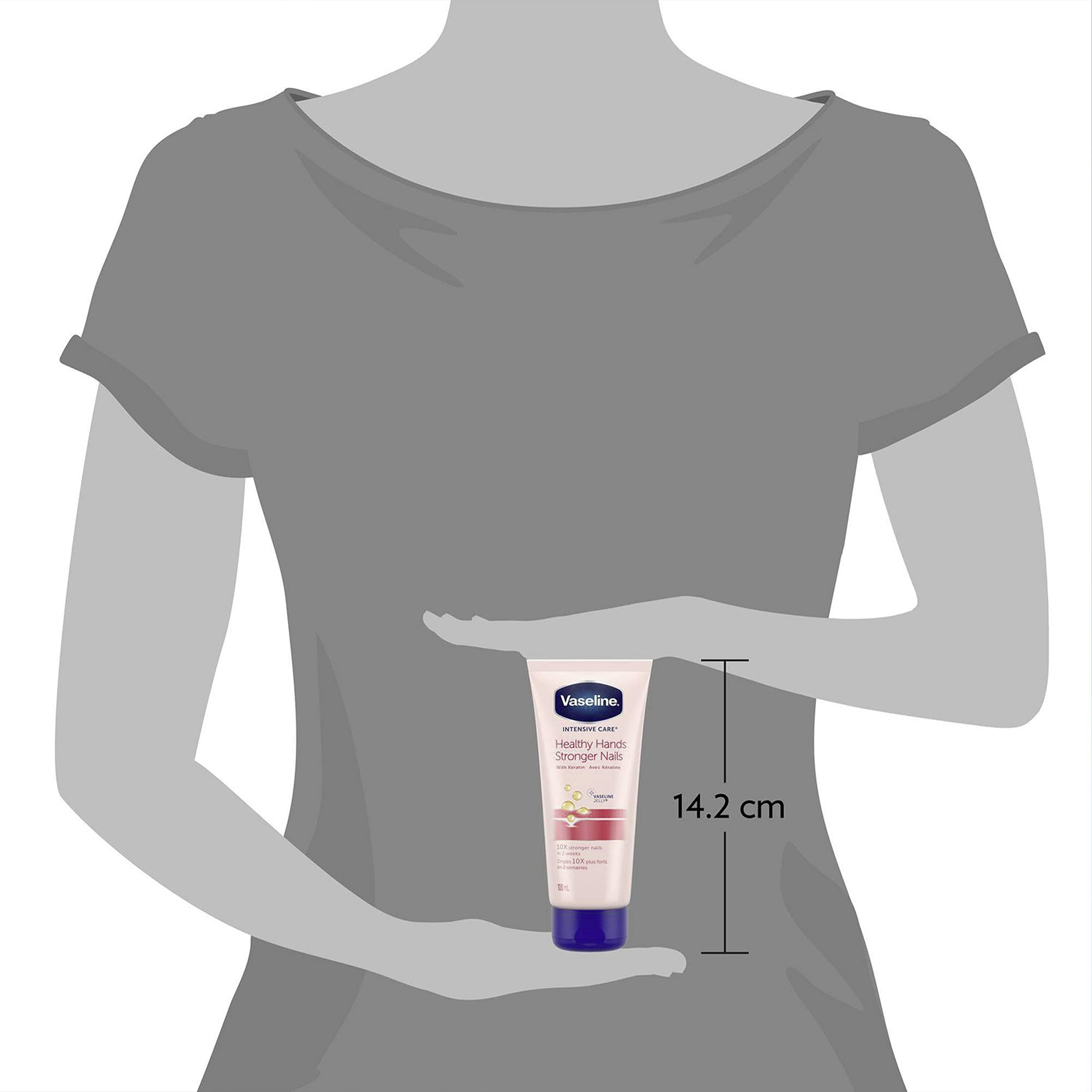 Vaseline lotion hydrolyzed keratin strengthens nails over time