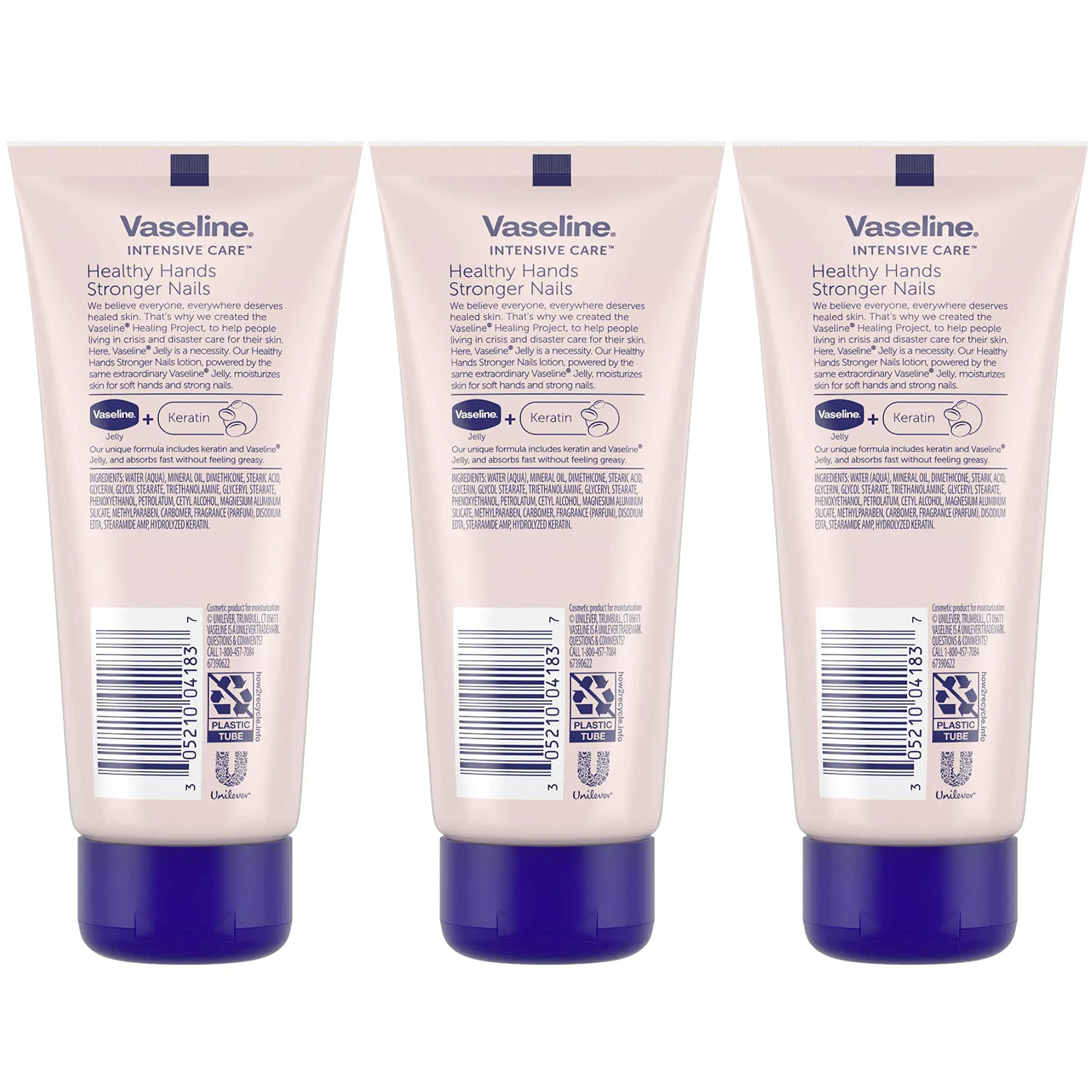 Vaseline petroleum jelly micro-drops lock in moisture for protected skin