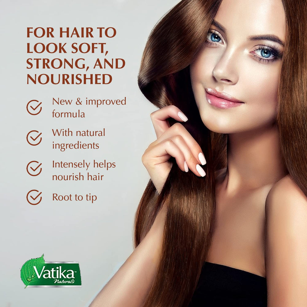 Vatika Naturals Dabur hair oil scalp nourishment for healthy strands.