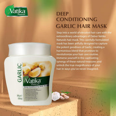 Vatika Naturals hot oil hair mask pour into hand for deep conditioning ritual