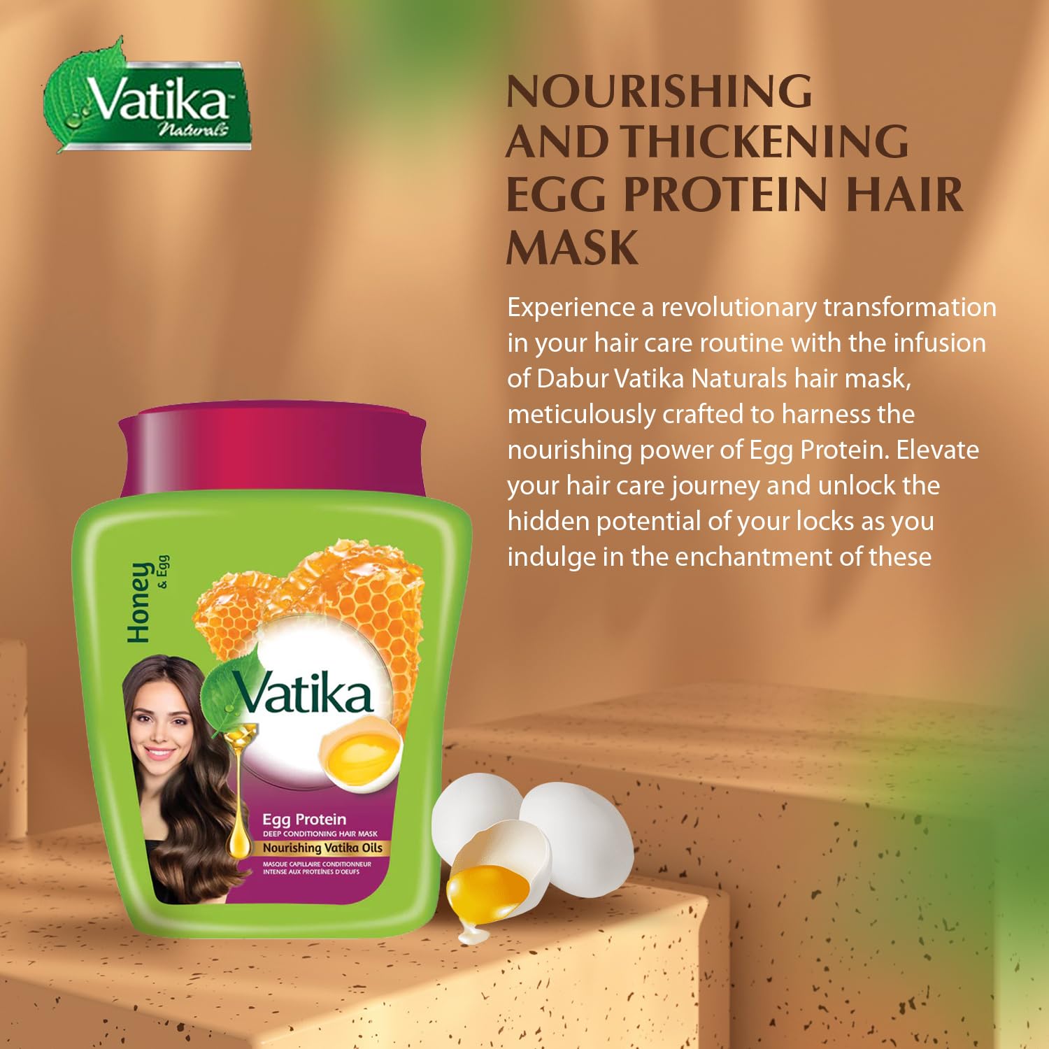 Vatika Naturals multivitamin ingredients highlighting scalp nourishment