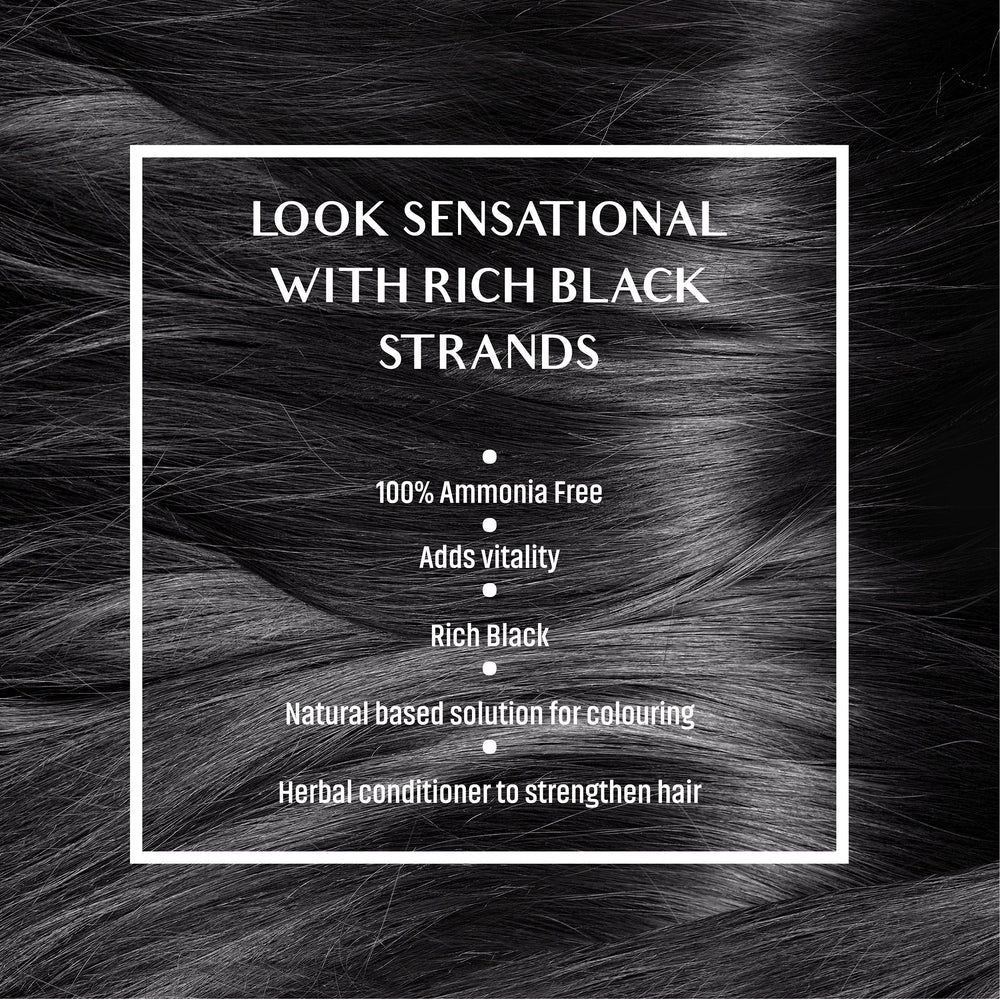 Vatika Naturals Rich Black before-after demonstrates vibrant, glossy hair transformation.