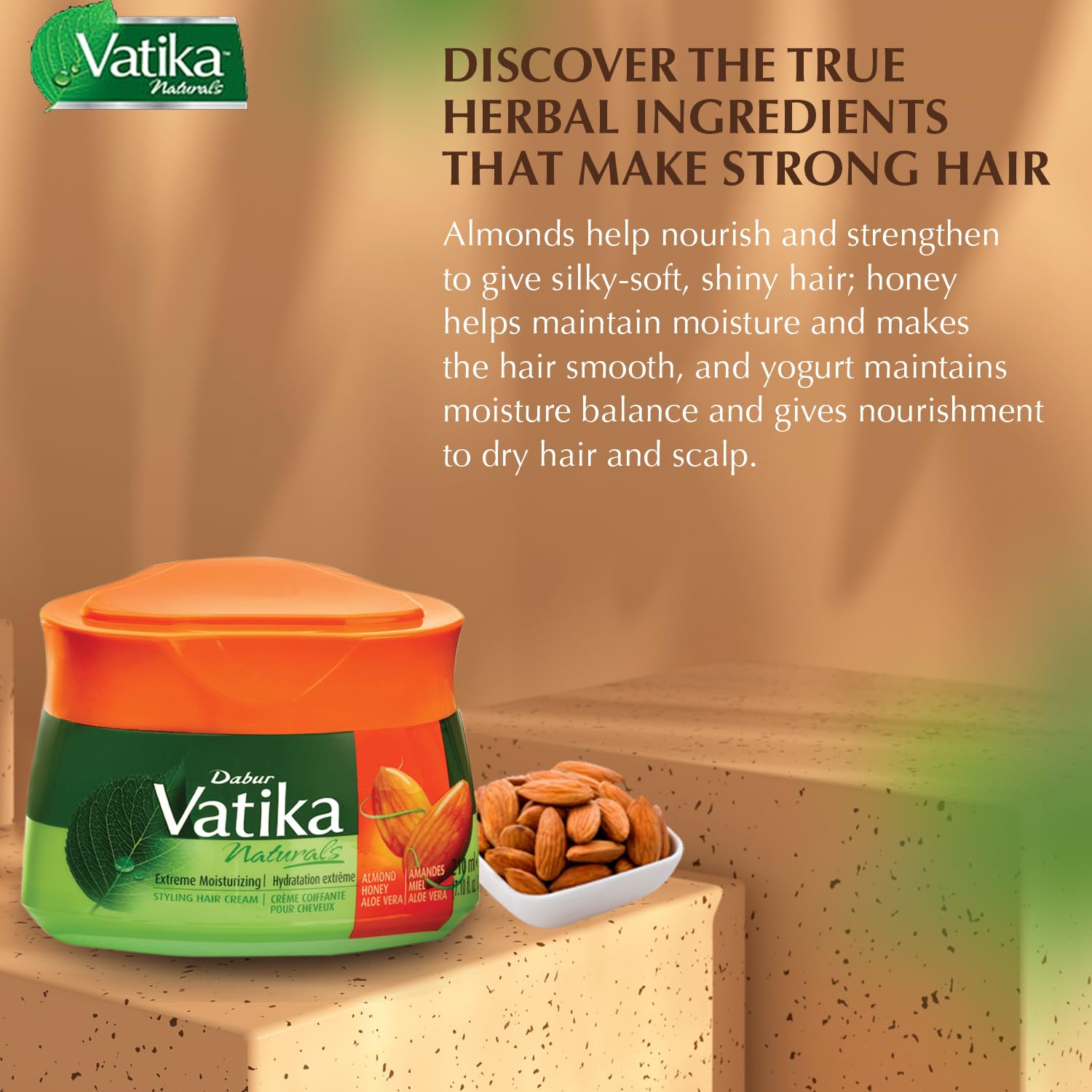 Vatika Naturals Styling Cream detangling use demonstrates easy combing and reduced knots.