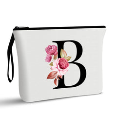 Vavabox A-Z personalized makeup bag front view, a stylish bridesmaid gift option.