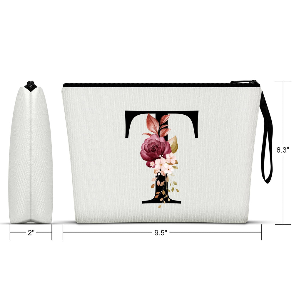 Vavabox A-Z makeup bag shows initial letter print with heart design for a personal gift.