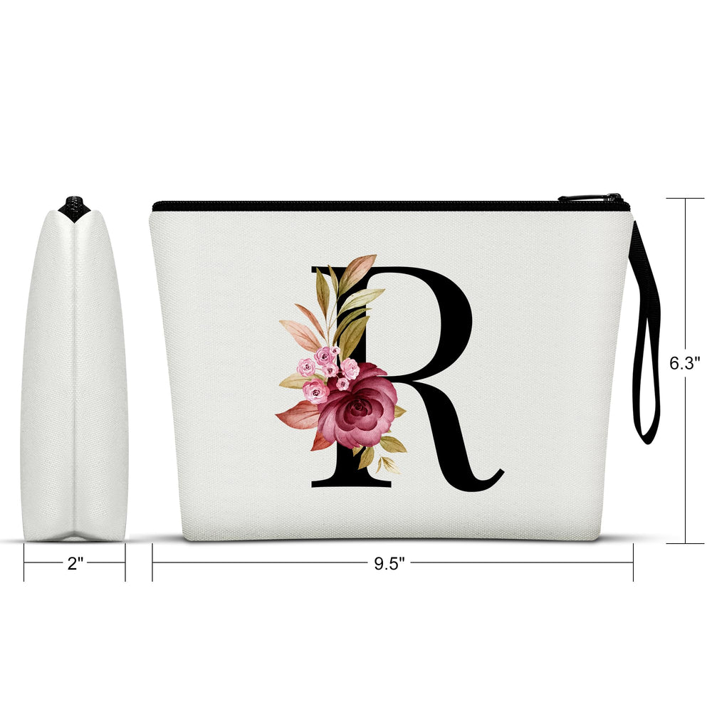 Vavabox A-Z makeup bag initial letter print showcasing durable waterproof print