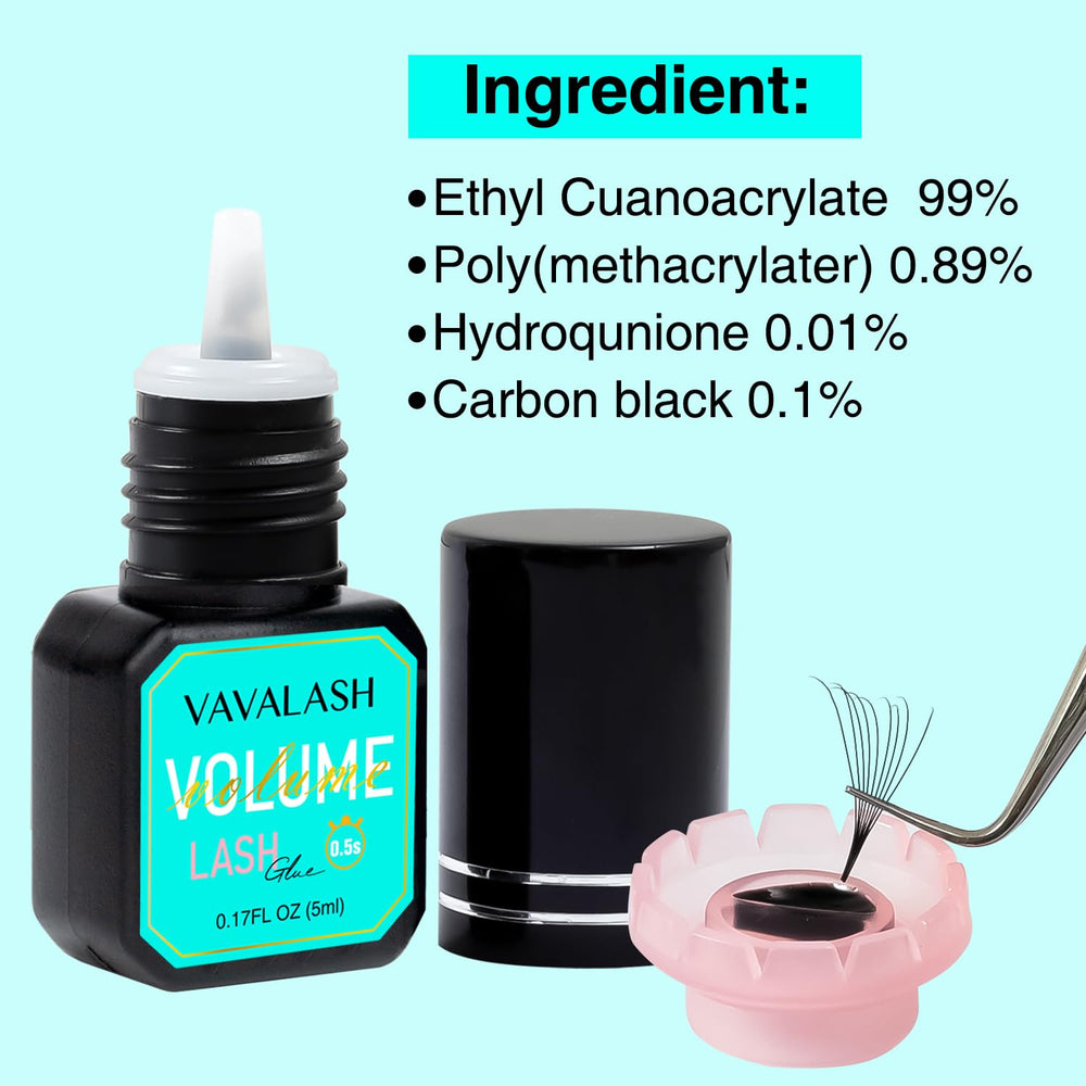 VAVALASH black lash extension glue for seamless, residue-free bonds