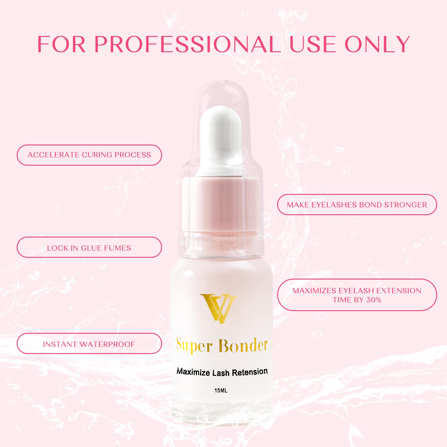 VAVALASH lash bonder application spot shows root-area placement for faster cure.