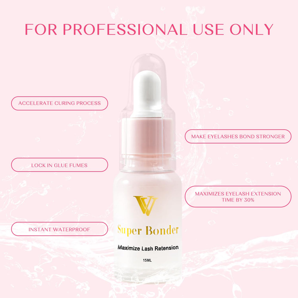 VAVALASH lash bonder application spot shows root-area placement for faster cure.