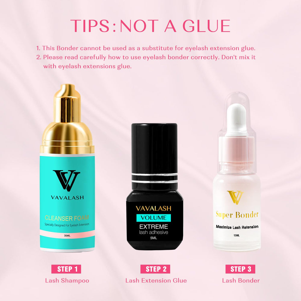 VAVALASH lash bonder professional-use-only visuals emphasize salon-grade performance.