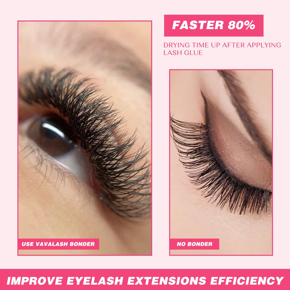 VAVALASH lash bonder waterproofing concept illustrates improved resistance after bonding.