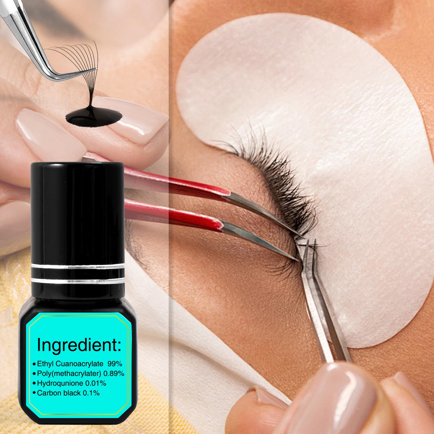 VAVALASH long-lasting lash glue supports extended extension wear