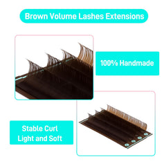 VAVALASH premium colored lashes in dark brown for subtle eye tint.