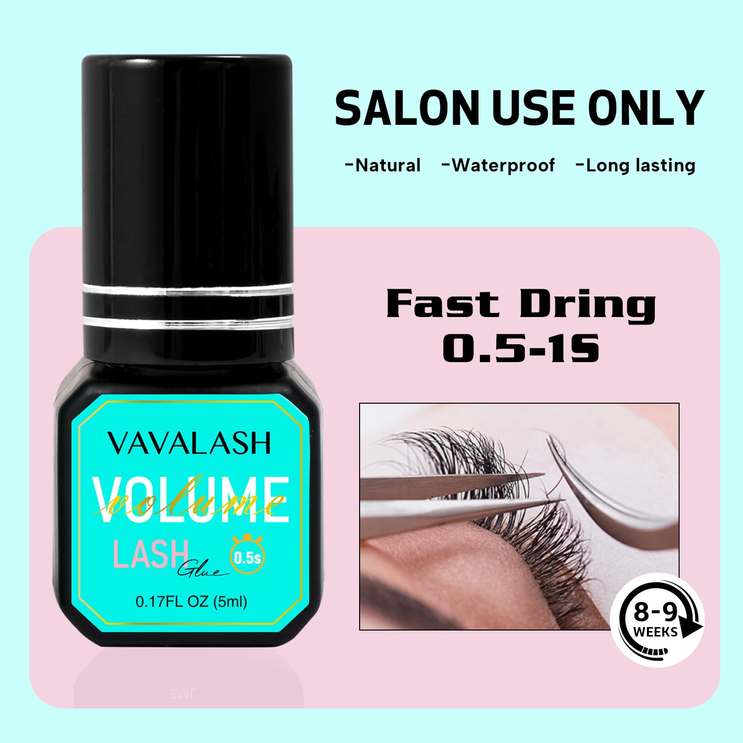 VAVALASH volume-fans benefit from quick-dry adhesive in busy salons