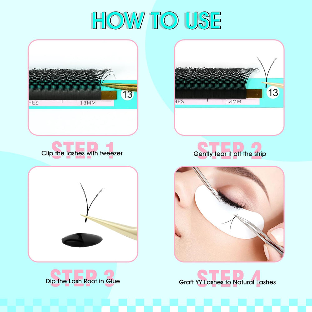 VAVALASH Y lash material PBT silk cruelty-free for soft feel.