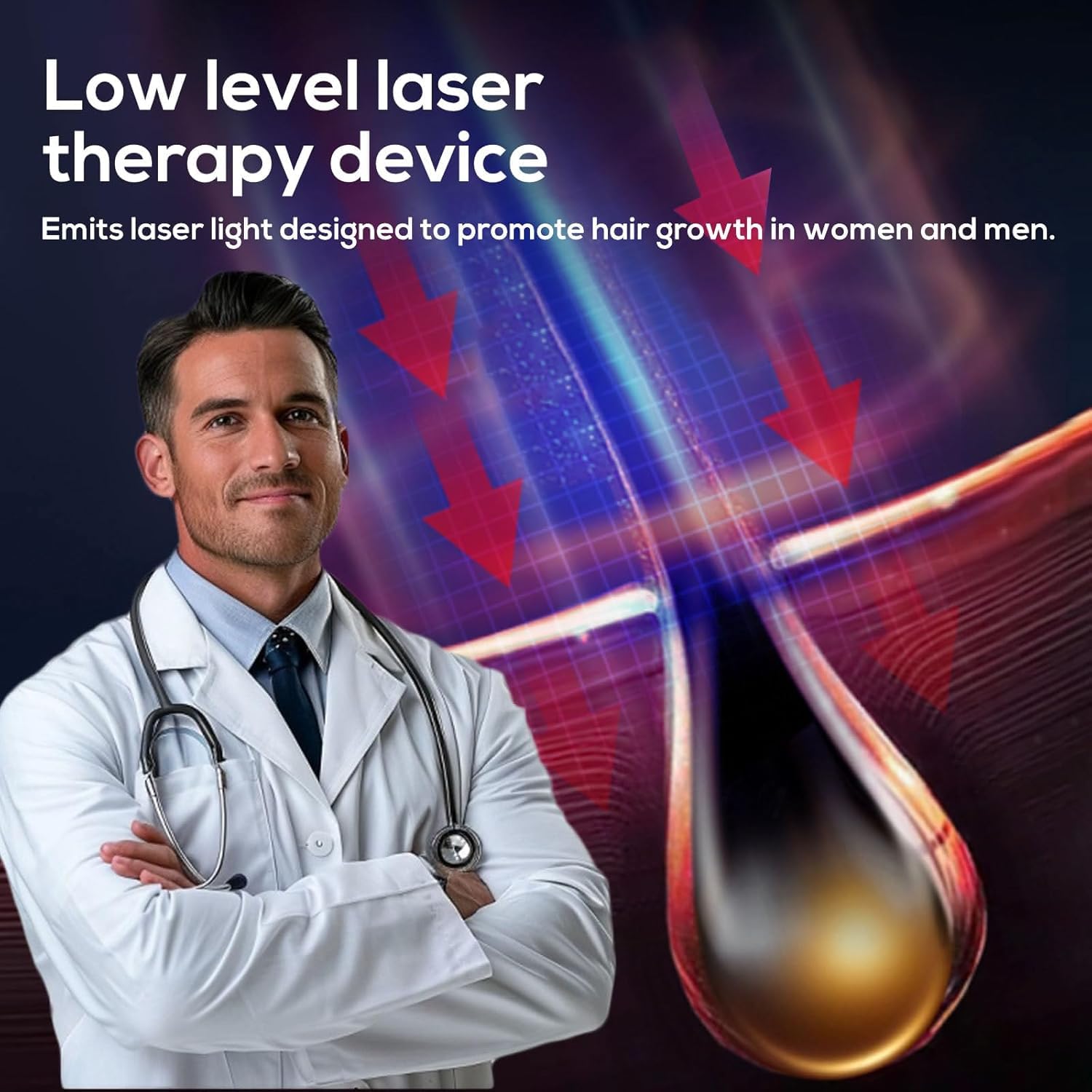 Vavis Lasercomb-001 seven-diode array delivers precise low-energy light.