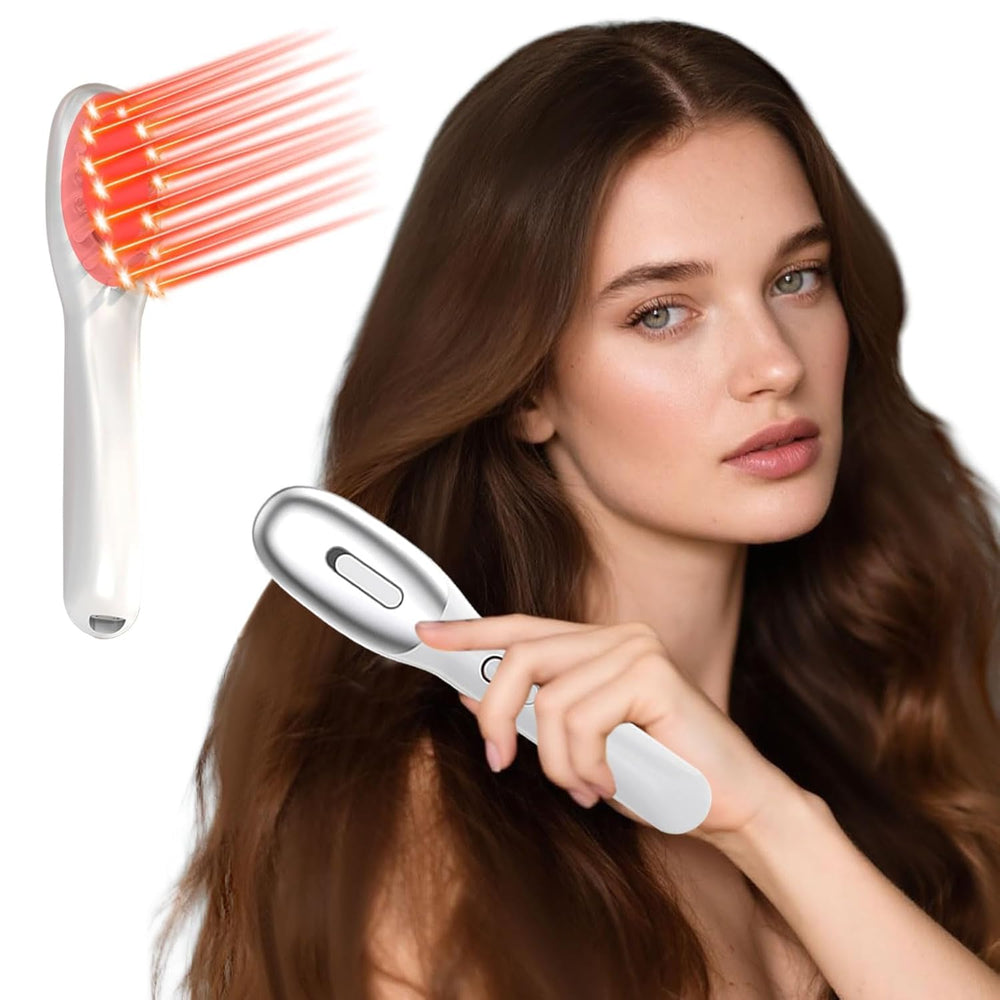 Vavis Lasercomb-001 close-up shows scalp-focused red light therapy for hair health.