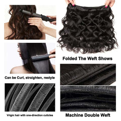 VBOKYD body wave bundles 22-inch full head look with thick, tangle-free hair